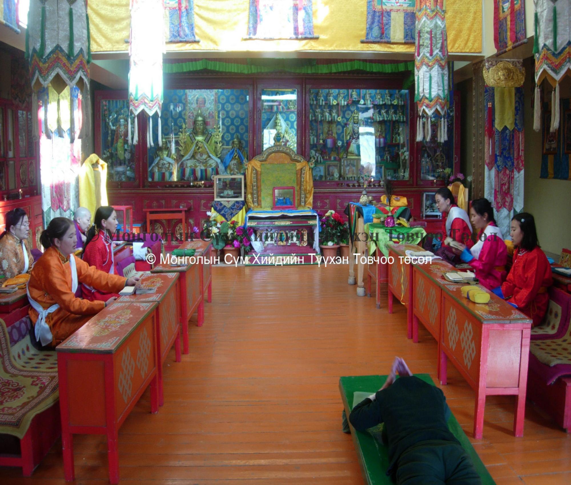 Inside the temple prayer room
